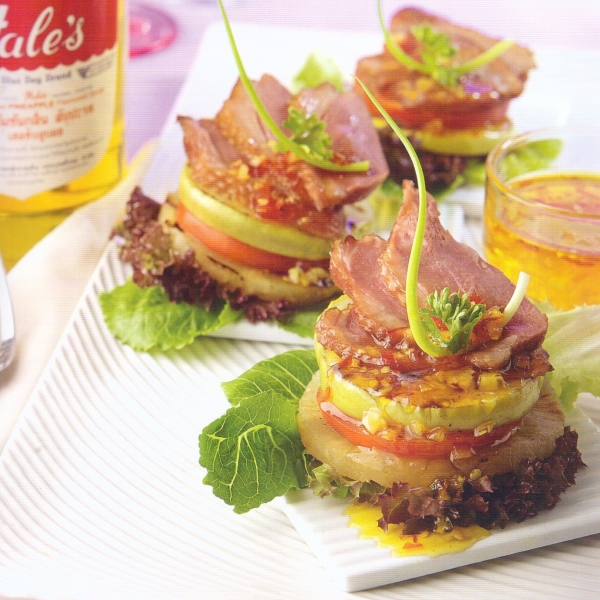 Smoked Duck Breast with Pineapple Sauce